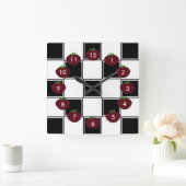 市松模様になる黒: Appleの柱時計 スクエア壁時計 (ホーム)