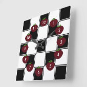 市松模様になる黒: Appleの柱時計 スクエア壁時計 (傾斜)