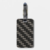 市松模様になるCarbonfiberパターン ラゲッジタグ (裏面縦)