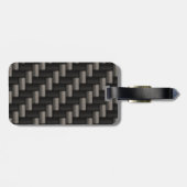 市松模様になるCarbonfiberパターン ラゲッジタグ (裏面横)
