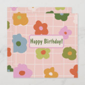 市松模様によくはしゃぐデイジー付き補助具 (正面/裏面)