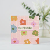 市松模様によくはしゃぐデイジー付き補助具 (スタンド正面)