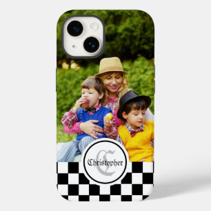 市松模様にカスタム写真・モノグラム Case-Mate iPhone 14ケース