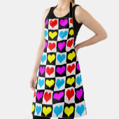 市松模様にカラフルハート エプロン (インサイチュ)