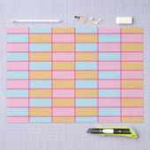 市松模様にカラフル市松模様に型 薄葉紙 (クラフト)