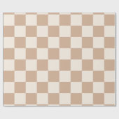 市松模様にカラメル ラッピングペーパー (フラット)