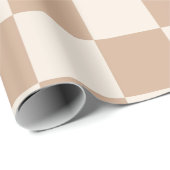 市松模様にカラメル ラッピングペーパー (ロールコーナー)