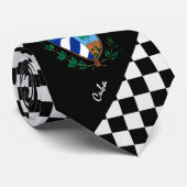 市松模様にキューバ国旗のファッションネックタイ ネクタイ (ロール)