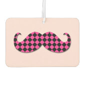 市松模様にクラシック口ひげ カーエアーフレッシュナー (裏面)