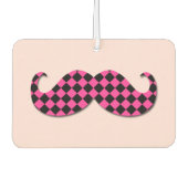 市松模様にクラシック口ひげ カーエアーフレッシュナー (正面)