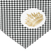 市松模様にクラシック贅沢図エレガント柄 ショートテーブルランナー (コーナー)