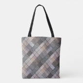 市松模様にグレイ トートバッグ (裏面)