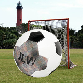 市松模様にサッカーボール サッカーボール