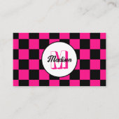 市松模様にスクウェア 名刺 (正面)
