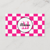 市松模様にスクウェア 名刺 (正面)