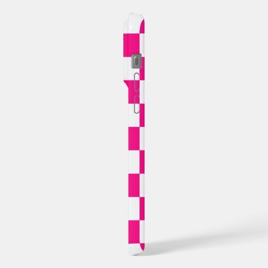 市松模様にスクウェア iPhoneケース (左側面)