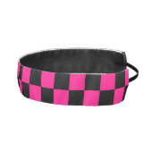 市松模様にスクエアホットピンクブラック アスレチックヘッドバンド (右)