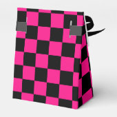 市松模様にスクエアホットピンクブラック フェイバーボックス (裏面サイド)