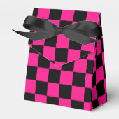 市松模様にスクエアホットピンクブラック フェイバーボックス (正面サイド)