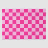 市松模様にスクエアライトホットピンクジオメトリ 薄葉紙 (正面)