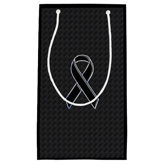 市松模様にスタイルブラック認識度 スモールペーパーバッグ (正面)