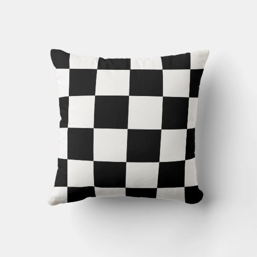 市松模様にスタイル白黒装飾用クッション クッション (裏面)
