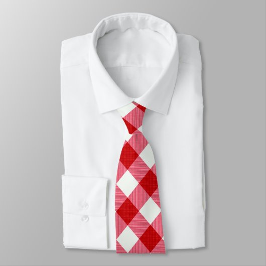 市松模様にタータンチェッククラシック赤い白いテクスチャ。 ネクタイ (タイ)