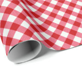 市松模様にタータンチェッククラシック赤白 ラッピングペーパー (ロールコーナー)