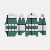 市松模様にティール(緑がかった色)グレイ市松模様にク フェイバーボックス (折り畳みなし)