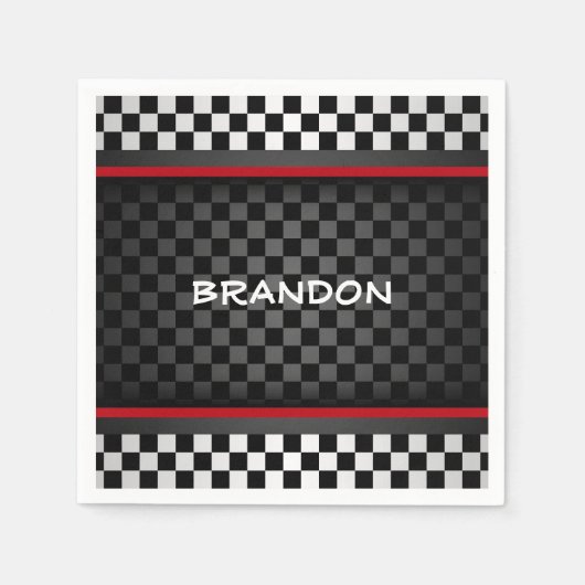 市松模様にデザイン紙 スタンダードカクテルナプキン (正面)