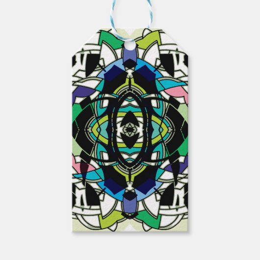 市松模様にデザイン ギフトタグ (正面)