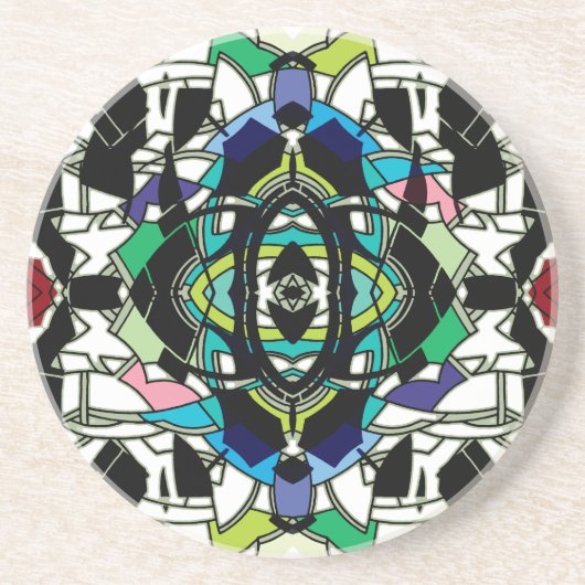 市松模様にデザイン コースター (正面)