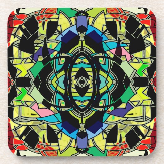 市松模様にデザイン コースター (正面)