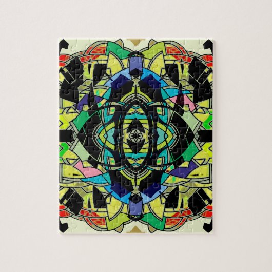 市松模様にデザイン ジグソーパズル (縦)