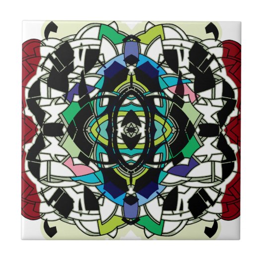 市松模様にデザイン タイル (正面)