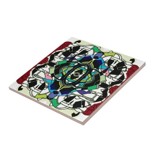 市松模様にデザイン タイル (側面)