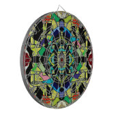 市松模様にデザイン ダーツボード (正面左)