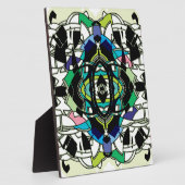 市松模様にデザイン フォトプラーク (側面)