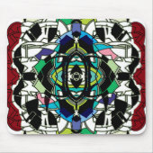 市松模様にデザイン マウスパッド (正面)