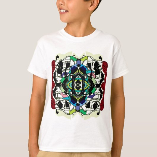 市松模様にデザイン Tシャツ (正面)