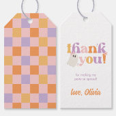 市松模様にハロウィンメッセージカード ギフトタグ