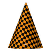 市松模様にハロウィーン パーティーハット (左)