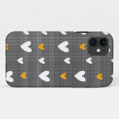 市松模様にハートの背景 Case-Mate iPhoneケース (裏面(横))