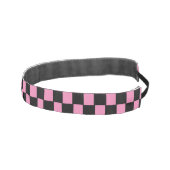 市松模様にピックと黒の模様 アスレチックヘッドバンド (右)