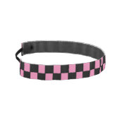 市松模様にピックと黒の模様 アスレチックヘッドバンド (左)