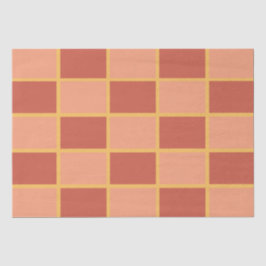 市松模様にピック赤市松模様に四角模様 薄葉紙