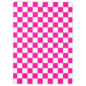 市松模様にピンクと白 クリップボード (裏面)