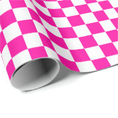 市松模様にピンクと白 ラッピングペーパー (ロールコーナー)