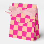 市松模様にピーチホットピンク フェイバーボックス (正面サイド)