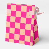 市松模様にピーチホットピンク フェイバーボックス (裏面サイド)